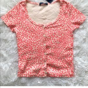 BRAND NEW Brandy Melville Pink Cheetah Print Top